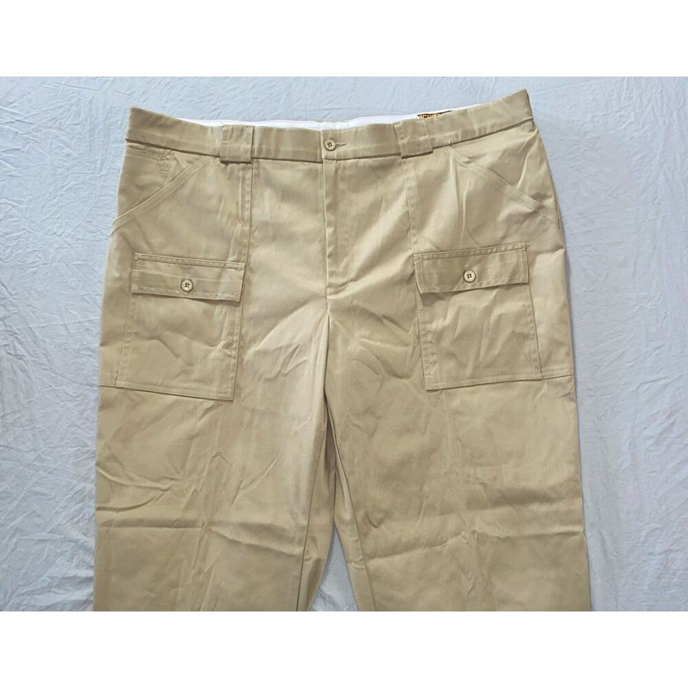 Sportif Vintage USA Made Stretch Poly-Cotton Cargo Pants. Beige, Men's 42X27 EUC